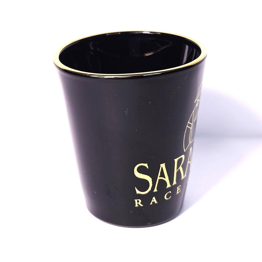 Vintage Libbey Saratoga Race Course Shot Glass 1 oz Horse Racing Belmont Stakes - Picture 4 of 6